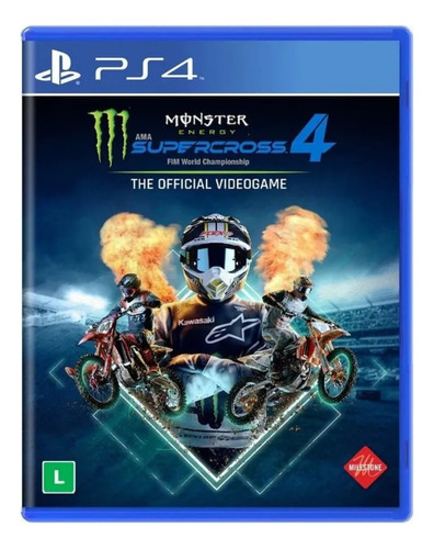 Jogo Midia Fisica Monster Energy Supercross 4 Para Ps4