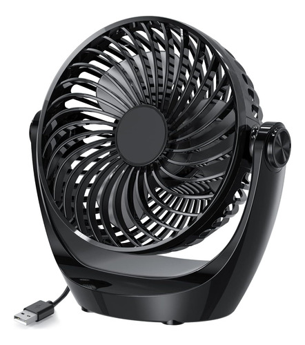 Ventilador De Escritorio Aluan Silencioso 5 Pulgadas Negro