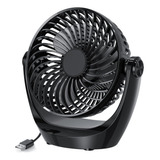 Ventilador De Escritorio Aluan Silencioso 5 Pulgadas Negro