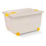 Caja Plástica Living Box Bajo Plus 52 Lt C/ruedas Colombraro