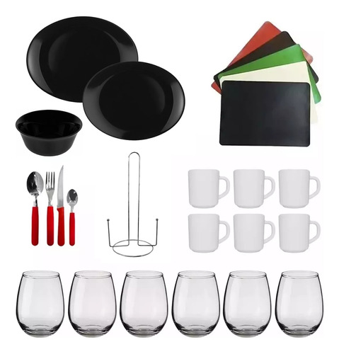 Set Vajilla Completa Combo Platos Para 6 Personas Kuchen