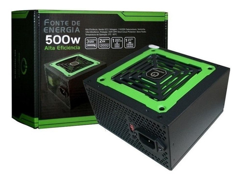 Fonte De Alimentação Gamer Pc One Power Mp500w 500w 110/220v