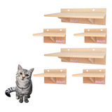 Playground Gatos Prateleiras E Degraus Mdf Nekocat Kit 06pcs