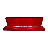 Caja Regalo Acrilica 23 X 6cm Roja Luz Led Bateria Suxes