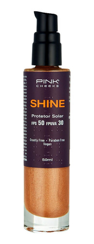 Pink Cheeks Protetor Solar Shine Dry Oil Iluminador - Fps 50