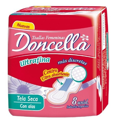 Doncella Toalla Pocket Ultraf Tela Seca X 8