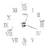 Reloj De Pared Grande Silencioso,números Romanos