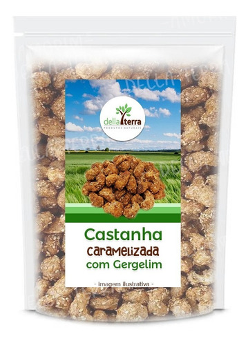 Castanha De Caju Caramelizada Com Gergelim 1 Kg Della Terra