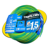 Cable Unipolar 1,5mm Verde Y Amarillo Trefilcon  X 100 M