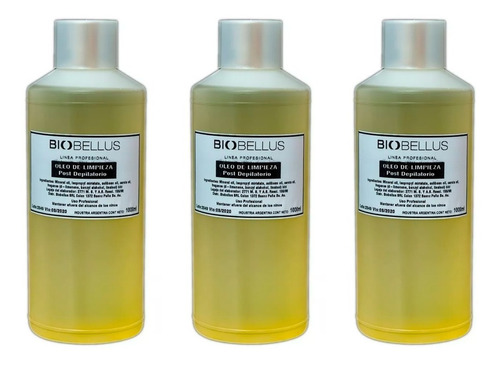 3 Oleo Post Depilatorio - Biobellus 1000ml