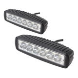 Pack X2 Foco Led Focos Neblineros Led Barra Led 4x4 18w