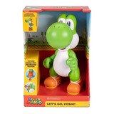 Yoshi Figura Super Mario Let's Go 30 Centímetros Interactiva