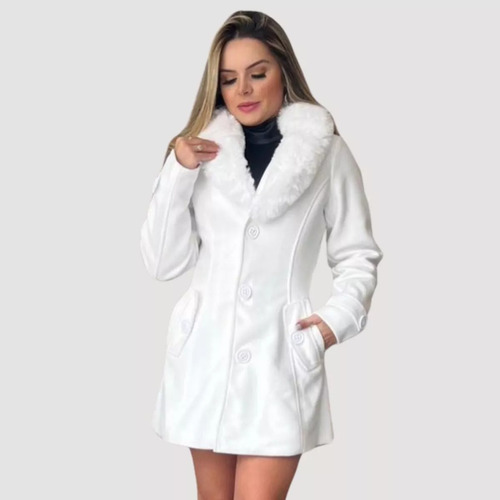 Parka Lã Batida Feminino