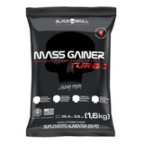 Mass Gainers Turbo 1,6kg - Black Skull - Massa Hipercalórico Sabor Toffe