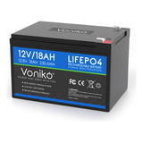 Voniko Bateria De Litio Lifepo4 De 12 V 18 Ah, Mas De 2000 C