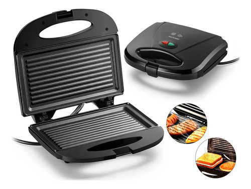 Sanduicheira Mini Grill Multilaser Gourmet Preto 750w  220v