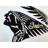 Calcomania Moto Logo Indian Native- Tanque X 2