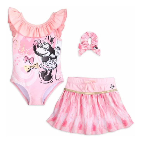 Minnie Mouse Traje De Baño Para Niña Original Disney Store