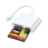 Lector De Tarjetas Sd Cf Para iPhone iPad 3 En 1 Adaptador D