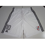 Pantalón Short Básquet River adidas #10 Blanco, Talle Xl