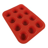 Forma De Silicone Molde Para Mini Cupcake Petit Gateau Bolinhos Com 12 Cavidades Suporta Baixas E Altas Temperaturas 