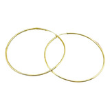 Par Aros Oro 18k Argollas Cubanos Lisos Mediano 1,2grs 35mm