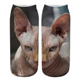 Medias Tobillera Unisex Sublimada Diseño Mascotas Perro Gato