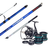 Combo Lance De Mar Caster Titanium Caña 3.90 + Reel 9007