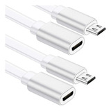 Sumind Paquete De 2 Cables De Extension Micro Usb De 10 Pies