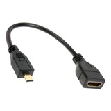 Conector Micro Hdmi Macho A Hdmi Hembra Cable Adaptador Fhd