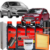 Kit Troca De Oleo Ford Motorcraft 5w30 100% Sintetico Filtros E Cabine - Ford New Fiesta 1.5 16v E 1.6 16v Após 2014