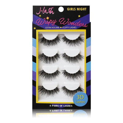 Pestañas Wispy Wonders J. Lash Color Girls night Espesor 1 mm Largo 3 mm Tipo de curvatura D | MercadoLibre