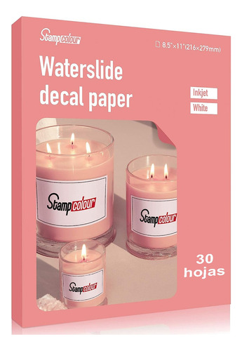 30 Papel Decal Calcomania Deslizable Agua Uñas Cerámica Taza