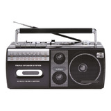 Radio Portatil Casette Recorder Audiopro Ap02077 Negro