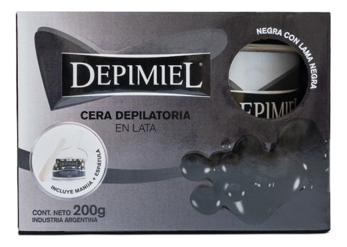 Cera Depilatoria Depimiel Corporal Lata Estuche Negra X200g