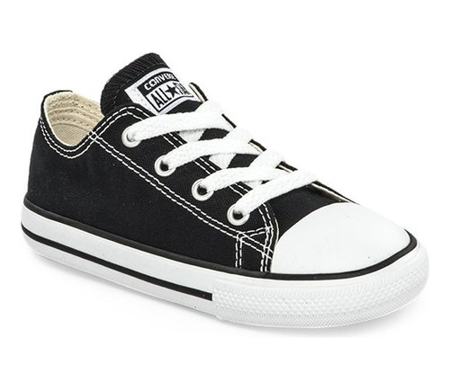 Zapatillas Converse Basicas Ox Black Lona Infantil