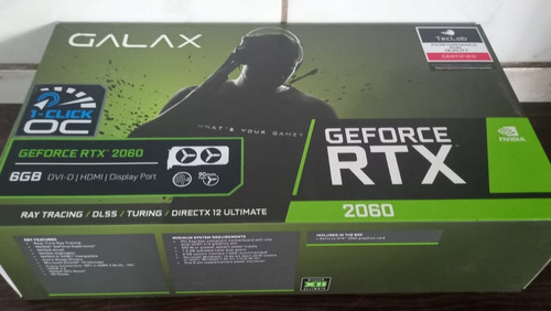 Placa De Video Rtx Galaxy Geforce 2060 Gddr6 6gb Usado