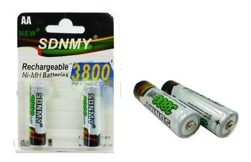 Pila Recargable Aa Un Set De 2 Pilas  3800mah