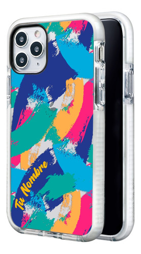 Funda Para iPhone Para Mujer Manchas Pintura Con Nombre