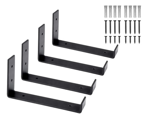 Mensula Hierro Estante Repisa Industrial Pack X 4 + Kit | Envío gratis