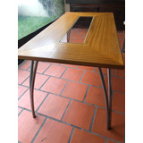 Mesa De Comedor Enchapada En Roble Largo 160 Cm