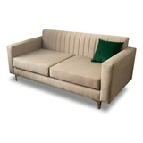 Sillon Sofa De 3 Cuerpos Diseño En Pana Grey Living Pieza