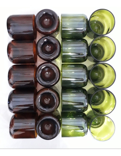 Vasos Para Whisky,  De Botellas Recicladas 