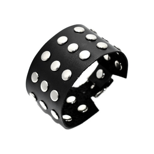 Pulsera Cuero Taches Brazalete Punk