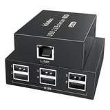 Extensor Usb A Traves De Ethernet De 200 Pies Usb2.0 Hub 6 P