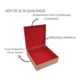 Cx Flocada Grande C/ Dobradiça - 3 Opções De Cores- Mdf Lisa