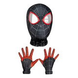 Máscara Y Guantes De Cosplay De Spiderman Miles Morales, Col