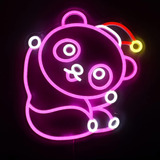 ~? Aclorol Panda Bear Neon Sign Para Decoración De Pared Pin