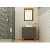 Gabinete Para Banheiro Anny 80cm Mazzu Completo