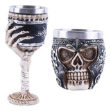 A Vaso De Vino Vajilla Resina Calavera Taza Taza Taza De